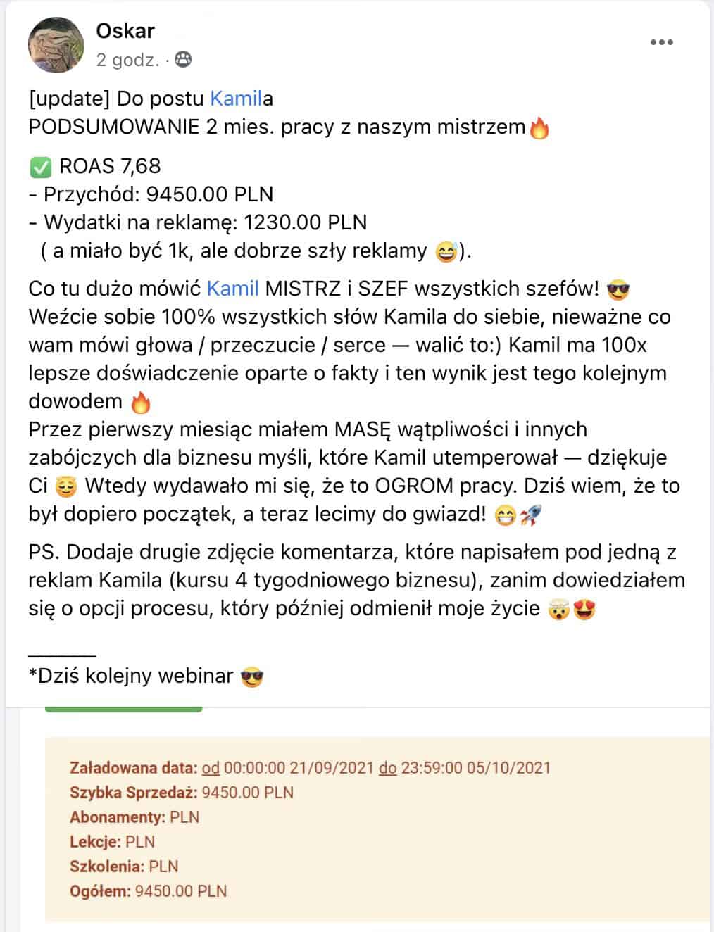 Oskar rekomendacja
